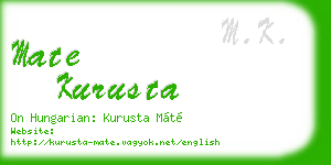 mate kurusta business card